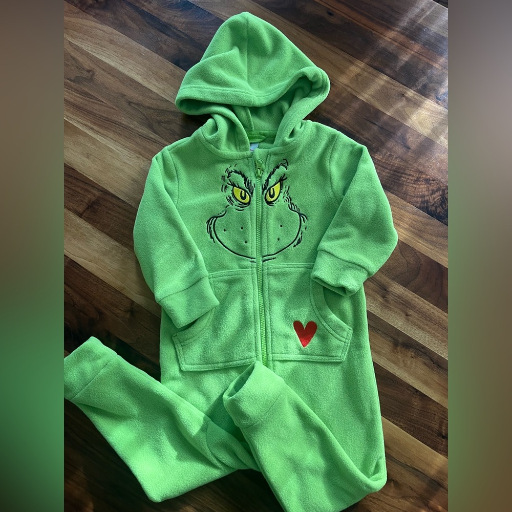 Hanna Andersson Grinch Hooded Onesie